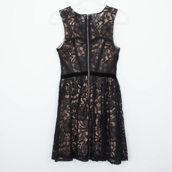 Fire Los Angeles Womens Sleeveless Lace Velvet Mini Dress Size S Goth‎ Witchy - Picture 7 of 9